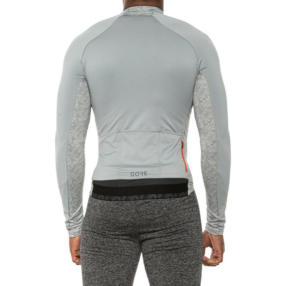 NEW Gorewear C5 Thermo Cycling Jersey - Long Sleeve  Lab Gray/Fireball 263sn - Picture 2 of 2